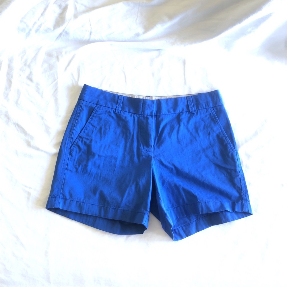 J. Crew Chino Shorts Size 2 Caribbean Blue - Picture 1 of 4